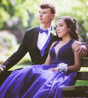 couple in a prom