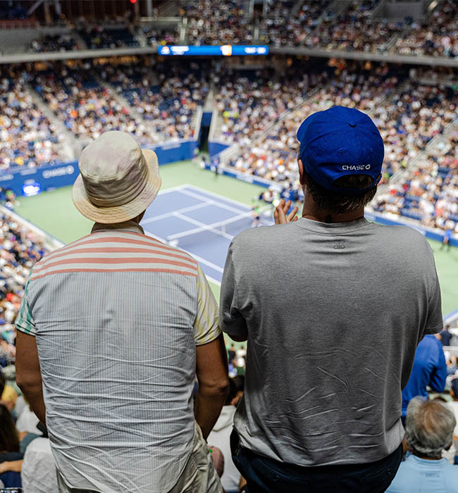 couple watching a game