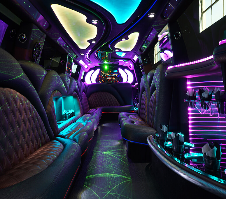 stretch limousines interior